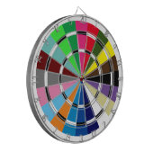 Unieke Paardenrennen Zadeldoek Kleuren Dartboard Dartbord (Voorkant Links)