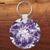 Unieke Paarse Diamant Aangepaste Naam Uniek Sleutelhanger (Voorkant)