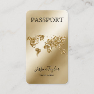 Unieke Passport Travel Make-up World Boarding Pass Visitekaartje