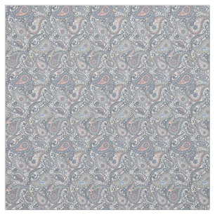 Unieke Pastel Blauw Violet Roze  Floral Stof
