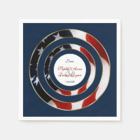 Unieke patriottische legant USA Flag Gold Weduwsch