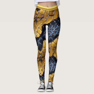 Unieke patronen van een levendige giftige slangenh leggings