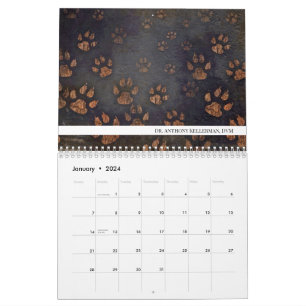 Unieke Paw Print dierenarts Kalender
