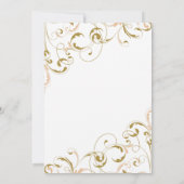 Unieke Peach & Gold bruiloft uitnodigingen | werve (Achterkant)