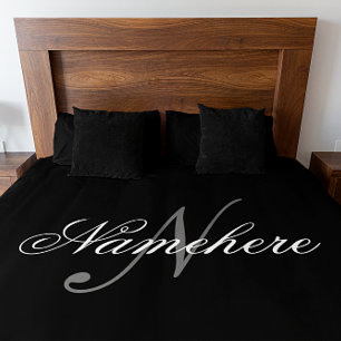 Unieke persoonlijke naam Monogram groot formaat Fleece Deken