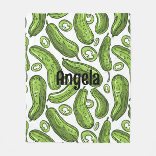 Unieke pickle-thema gepersonaliseerde gezellig fleece deken