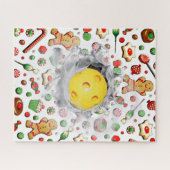 Unieke Pickleball Holiday Gift Jigzaag Puzzle Legpuzzel (Horizontaal)