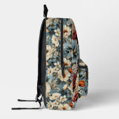 Unieke  pioenbloem bloesem bedrukte rugzak (Links)