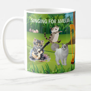 Unieke pretkatten in het koor gepersonaliseerd koffiemok