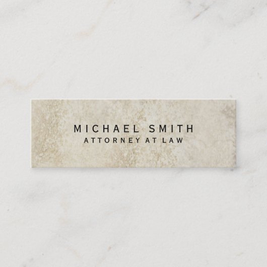 Unieke procureur bij ontwerp van een rechtsmuurste mini visitekaartje (Voorkant)