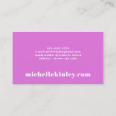 Unieke professionele trendtypografische netwerkfun visitekaartje (Achterkant)