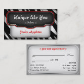 Unieke "Puffy" Zebra Print Appointkaarten Afsprakenkaartje (Voorkant / Achterkant)