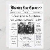 Unieke QR-code 2 Foto Krant Huwelijksprogramma (Voorkant)