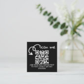 Unieke QR code gepersonaliseerde scannable website Vierkante Visitekaartje (Staand voorkant)