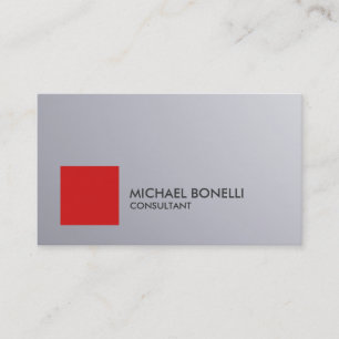 Unieke Red Point Silver Grey Background Consultant Visitekaartje