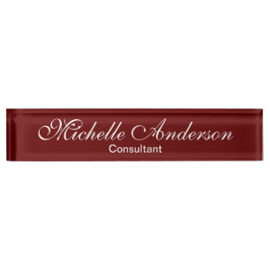 Unieke Red Script Consultant naamplaat Naambordje