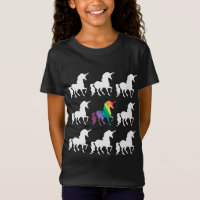 Unieke regenboogzwarte en witte Unicorn Pattern Gi