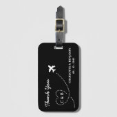 Unieke reisbestemming bruiloft gunst bagagelabel (Voorkant (verticaal))