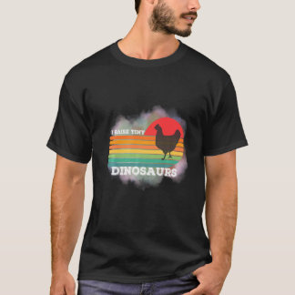 Unieke Retro 70s Sunset I Raise Tiny Kickens T-shirt