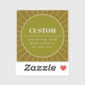 Unieke Retro geïnspireerde bewerkbare ontwerp Sjab Sticker (Vel)