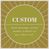 Unieke Retro geïnspireerde bewerkbare ontwerp Sjab Sticker (Voorkant)