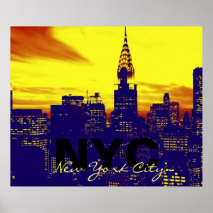 Unieke retro New York City Poster