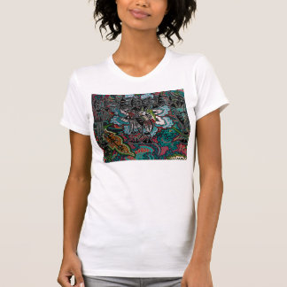 UNIEKE RETRO-ONTWERPSTROMEN EN -BELLEN T-SHIRT