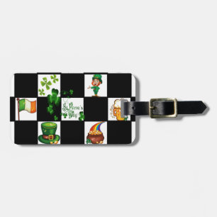 Unieke Retro St. Patrick's Day Bagagelabel