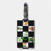Unieke Retro St. Patrick's Day Bagagelabel (Achterkant verticaal)