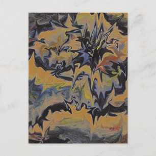 Unieke  retro stijl Briefkaart van een Vocano