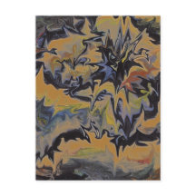 Unieke  retro stijl Briefkaart van een Vocano