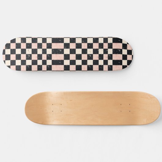 Unieke Retro Y2K Checker Design Skateboard (Horizontaal)