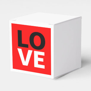 Unieke rode achtergrond liefdesromance bedankdoosjes