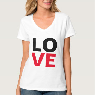 Unieke rode achtergrond liefdesromantiek t-shirt