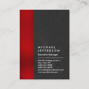 Unieke rode strepe grijze professionele moderne visitekaartje