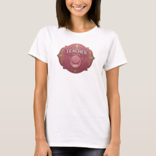Unieke Rode TEACH MODE OFF Ontwerper Grafisch T-shirt