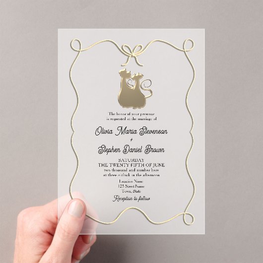 Unieke romantische bruiloft acryl uitnodigingen (Insitu (Draagbaar))