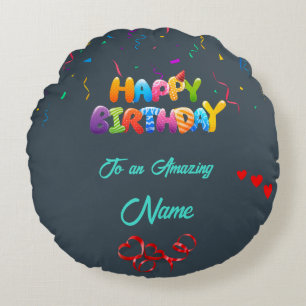 Unieke ronde kussen cadeau voor verjaardagen