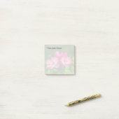 Unieke roze Floral op maat Post-it® Notes (Op bureau)