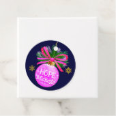 Unieke Roze Lint Bauble Bedankjes Labels (In situ)