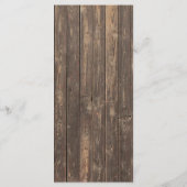 Unieke Rustic Mason Jar Wedding Custom Menu (Achterkant)