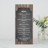 Unieke Rustic Mason Jar Wedding Custom Menu (Staand voorkant)