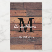 Unieke Rustige Monogram Partij Gepersonaliseerde M Wijn Etiket (Enkel label)