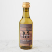 Unieke Rustige Monogram Partij Gepersonaliseerde M Wijn Etiket (Voorkant)