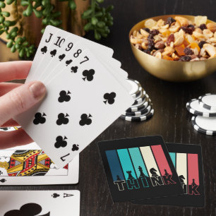 Unieke  schaakartikelen denken kleurrijk pokerkaarten