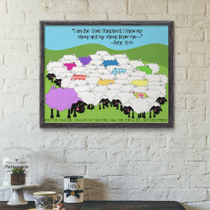 Unieke schapen poster