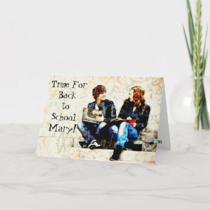 Unieke Schattigee Tiener Terug naar School Collage Kaart