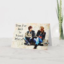 Unieke Schattigee Tiener Terug naar School Collage Kaart