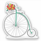 Unieke Schattigee Uni Cycle Vinyl Sticker (Voorkant)