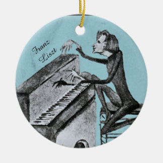 Unieke schets van Franz Liszt door Maurice Sand 18 Keramisch Ornament